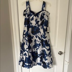 Blue and White cocktail Dress